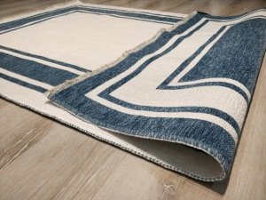 Eko Halı NoaKilim NK06 Mavi Beyaz Çift Taraflı Kilim 115x180 cm