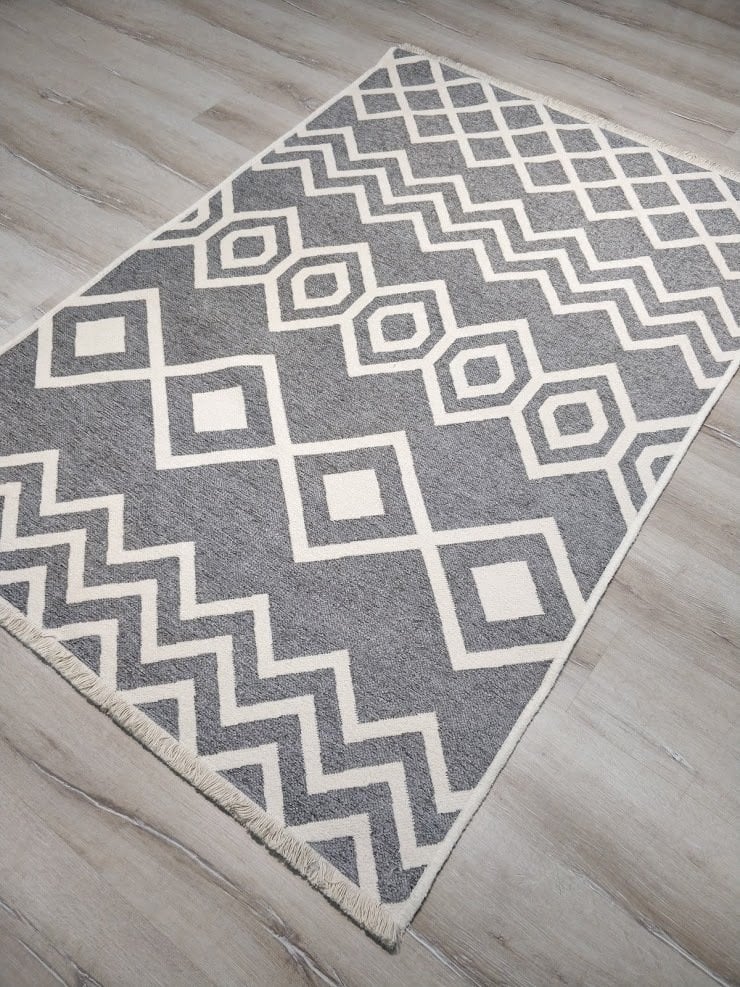 Eko Halı Mondo Kilim MD01 Silver Çift Taraflı Kilim 120x180 cm