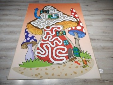 Doğuş 3Boyutlu Halı 3D-918 Mantar Ev 100x140 cm Çocuk Halısı