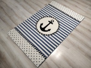 Antialerjik Çocuk Halısı KDS04STD Deniz Çapası Desenli 120x180 cm