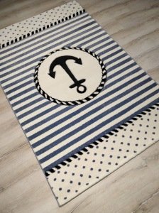 Antialerjik Çocuk Halısı KDS04STD Deniz Çapası Desenli 120x180 cm 120x180 cm