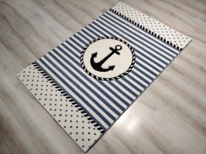 Antialerjik Çocuk Halısı KDS04STD Deniz Çapası Desenli 120x180 cm 120x180 cm