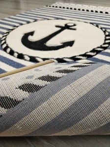 Antialerjik Çocuk Halısı KDS04STD Deniz Çapası Desenli 120x180 cm 120x180 cm