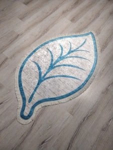 YAMALI home İrem 1002Mavi 80x140 cm Yaprak Şekilli Halı