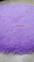 Doğuş Tavşan Tüyü Lila 140x140cm Yuvarlak Halı