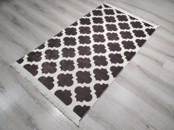 YamalıHome Style M7503Moda Maça Kahve 125x200 cm Baskı Kilim