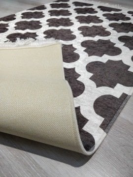 YamalıHome Style M7503Moda Maça Kahve 125x200 cm Baskı Kilim