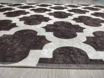 YamalıHome Style M7503Moda Maça Kahve 125x200 cm Baskı Kilim
