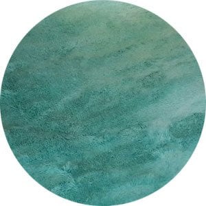 Doğuş Tavşan Tüyü Turkuaz 140x140cm Yuvarlak Halı