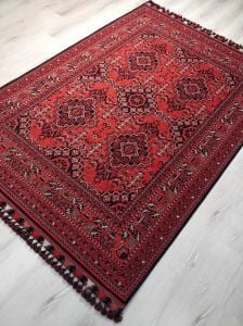 Eko Halı Buhari BHR05RED Bordo İnce Kaymaz Dokuma Halı 120X180 cm
