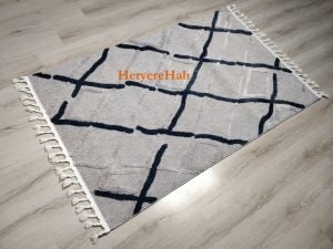 Eko Halı Terazzo TRZ03 Gri Lacivert İskandinav Halı 120x180 cm