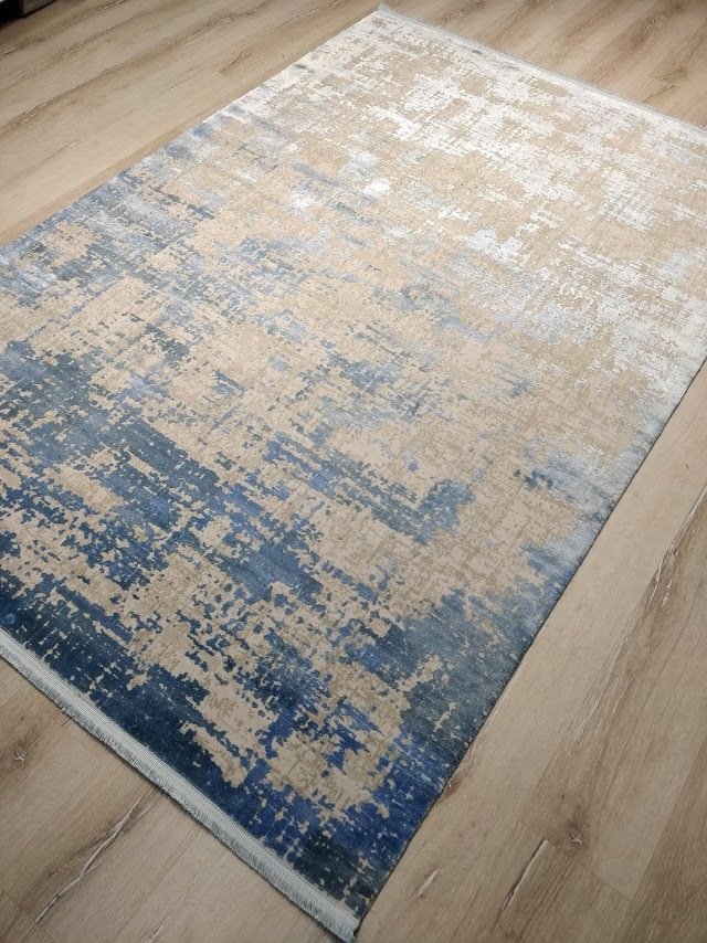 Türkmen Halı Pavia 1696A Mavi 160x230 cm İpeksi Salon Halısı