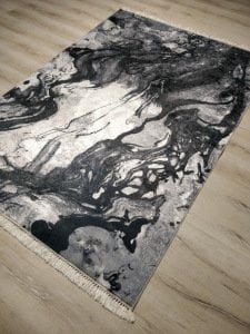 YamalıHome Style 7 Siyah Beyaz Halı 160x230 cm