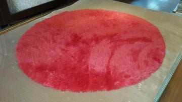 Doğuş Tavşan Tüyü Kırmızı 140x140cm Yuvarlak Halı