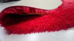 Doğuş Tavşan Tüyü Kırmızı 140x200 cm Oval Halı