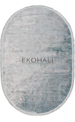 Eko Halı Colorline MG165Turkuaz 76x300 cm Oval Halı