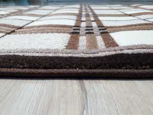 Halı Sarayı Gökkuşağı 018RVKahve Ekoseli 125 cm Kesme Yolluk