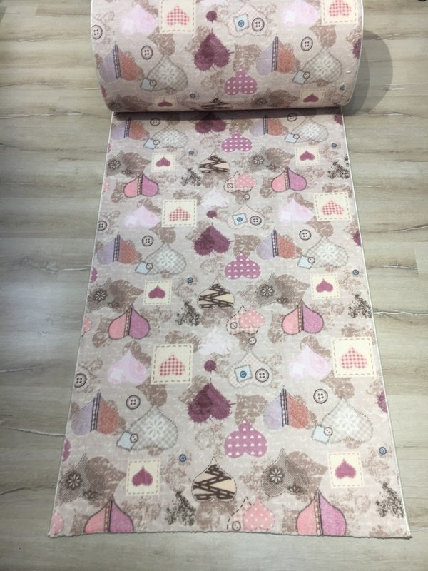 Merroni Trend Soft E042Kalp 120cm Renkli Kesme Yolluk