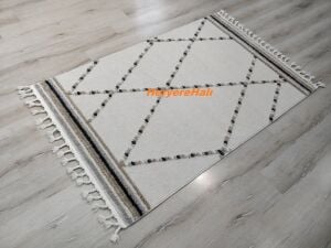 Eko Halı Terazzo TRZ04 Beyaz Bej  İskandinav Halı 120x180 cm