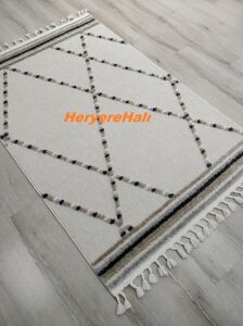 Eko Halı Terazzo TRZ04 Beyaz Bej  İskandinav Halı 120x180 cm