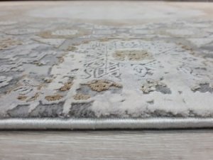 Tuğra Halı Memlük 1461 Gri Gold 160x230 cm Saçaklı Salon Halısı