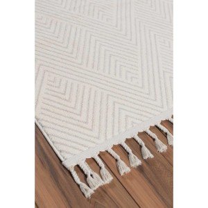 Eko Halı Urban URB02 Beyaz Kilim Desenli Halı 80x150 cm