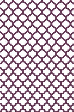 YAMALI home Style Moda Desen Saçaklı Halı BEYAZ Mor - 140x200 cm