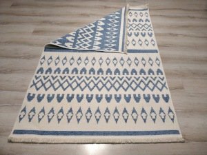 Eko Halı Mondo Kilim MD03 Mavi Çift Taraflı Kilim 160x230 cm