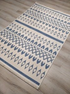 Eko Halı Mondo Kilim MD03 Mavi Çift Taraflı Kilim 160x230 cm
