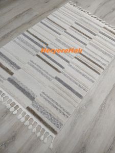 Eko Halı Terazzo TRZ01 Beyaz Gri İskandinav Halı  120x180 cm