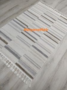 Eko Halı Terazzo TRZ01 Beyaz Gri İskandinav Halı  120x180 cm