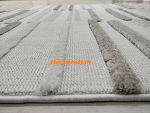 Eko Halı Terazzo TRZ01 Beyaz Gri İskandinav Halı  120x180 cm