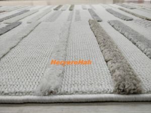 Eko Halı Terazzo TRZ01 Beyaz Gri İskandinav Halı  120x180 cm
