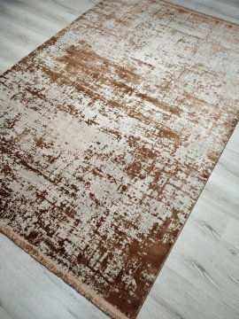 Eko Halı Cordoba DB01Terra Kiremit Rengi 160x230cm İpekli İnce Salon Halısı
