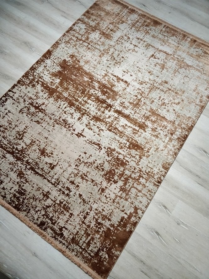 Eko Halı Cordoba DB01Terra Kiremit Rengi 160x230cm İpekli İnce Salon Halısı