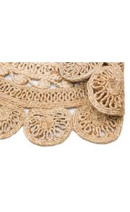 Eko Halı Flatweave CA 105 DHURRIE-120ÇAP Yuvarlak Hasır Halı 120x120 cm