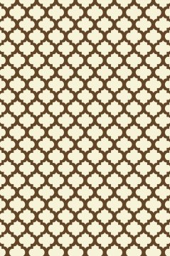 YAMALI home Style Moda Desen Saçaklı Halı BEYAZ kahve - 180x280 cm