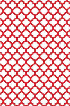 YAMALI home Style Moda Desen Saçaklı Halı BEYAZ kırmızı - 100x200 cm