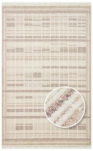 Eko Halı JOY 04 BEIGE GREY Hav Toz Vermeyen Yumuşak Dokulu Modern Makine Halısı