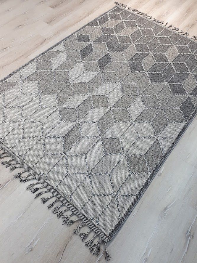 Eko Halı Soho SH 03 Grey Hasır Dokuma Halı Yolluk 80x300 cm