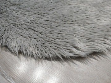 YamalıHome Peluş Halı APost Gri 100x150cm Oval Peluş Halı