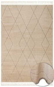 URBAN URB 02 BEIGE Etnik Desenlere Sahip Hav Toz Vermez Yumuşak Dokulu Modern Halı