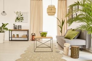 PATNA PTN 01 NATURAL Jüt Hasır Görünümlü Hav Toz Vermez Örgü Halı 150x240 cm