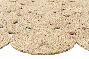 PATNA PTN 01 NATURAL Jüt Hasır Görünümlü Hav Toz Vermez Örgü Halı 150x240 cm