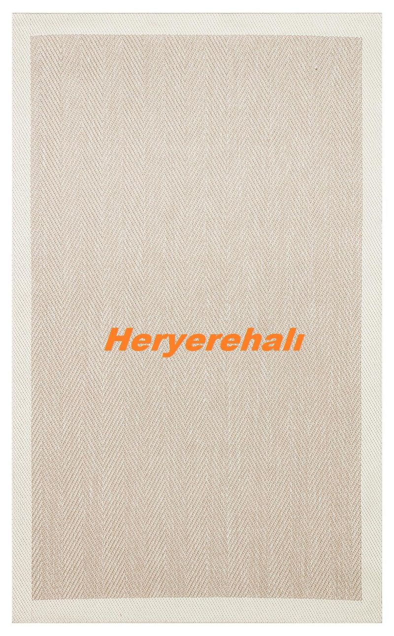 MONO MNO 02 BEIGE Hav Toz Vermez Kaymaz Tabanlı Şık Leke Tutmaz Yeni Sisal Kilim