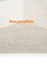 MONO MNO 03 BEIGE Hav Toz Vermez Kaymaz Tabanlı Şık Leke Tutmaz Yeni Sisal Kilim 120x180 cm