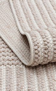 MOTTO MOT 12 BEIGE WHITE Yumuşak Tuşeli Örgü Dokuma Modern Makine Halısı