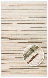 Eko Halı JOY 01 GREEN BROWN Hav Toz Vermeyen Yumuşak dokulu Modern Makine Halısı