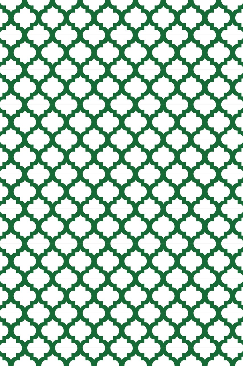 YAMALI home Style Moda Desen Saçaklı Halı BEYAZ yeşil - 80x150 cm