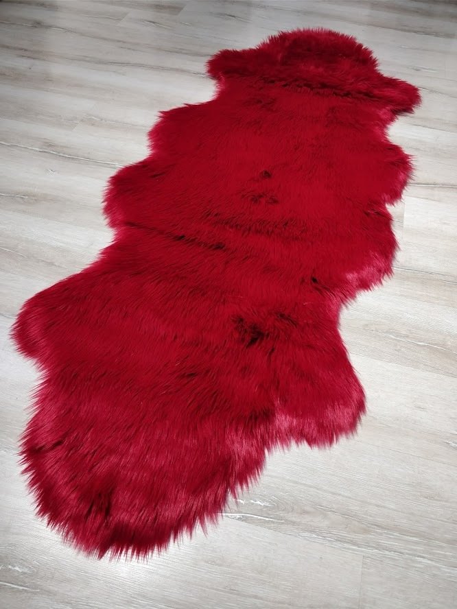 YamalıHome Peluş Halı APost Kırmızı 75x200cm Post Halı